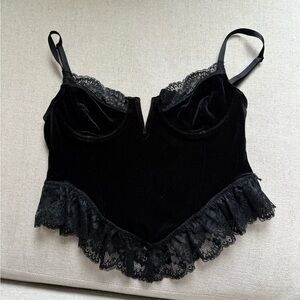 Forever 21 Black Lace Trim Bra Top